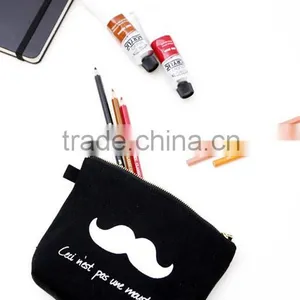 Wholesale Zipper Storage Canvas Makeup Bag Beauty Case Cosmetic Coin Purse For Women thumbnail-3
