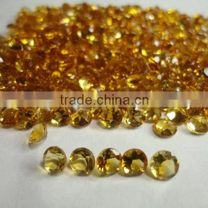 Natural Citrine Round Loose Calibrated Briolettes Faceted Cut thumbnail-1