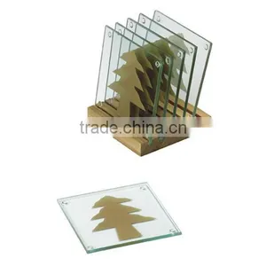 Clear Square Glass Placemats Glass Coasters Glass Placemats thumbnail-1