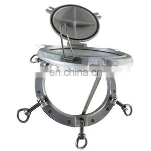 Standard : ISO 21005; Glass Thickness is 10mm; Fixed Type Side Scuttle C/W Hinge Dead Light thumbnail-1