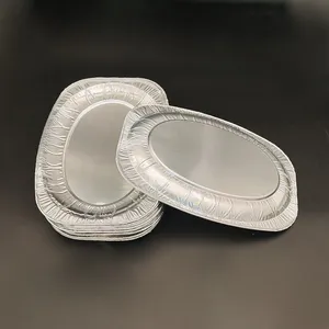 Large Oval Aluminum Foil Pan 355mm Catering Serving Tray for BBQ Roasting Baking and Takeout Use thumbnail-4