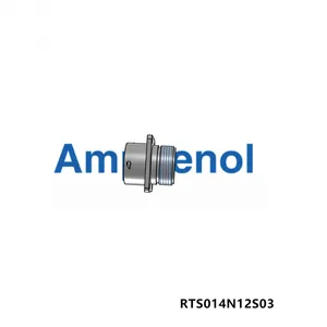 RTS014N12S03 Receptacle, Square Flange, 12 Positions, Size 14, Socket Contact, Silicone Rubber Seal thumbnail-3