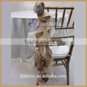 C147A Cheap Wedding Ruffle Chair Sash With Buckles thumbnail-1