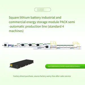 Semi-automatic Double-speed Chain Production Equipment for Square Battery Pack Production Line, Industrial and Commercial Energy Storage Module Cell Pack thumbnail-1