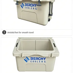 35L Hard Cooler Insulated Ice Chest Box Holds Ice for More Days Portable Cooler With Handle thumbnail-5
