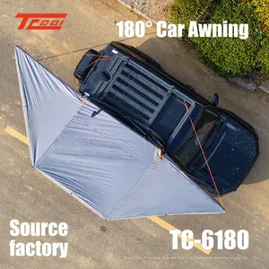 Car Side 180° Rotating Awning Car Mounted Aluminum Alloy Oxford Cloth Camping Rainproof Sunshade Tent thumbnail-1