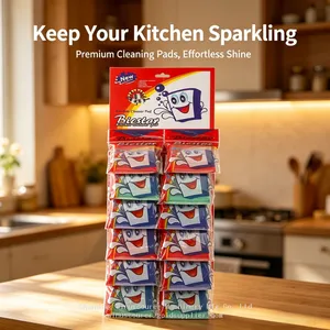 12pack Premium Kitchen Sponges, Dual Layer Dish Sponges With Excellent Cleaning Power thumbnail-1