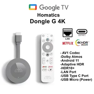2026 New Google Certified TV Dongle Homatics Dongle G 4K 2g 32g Dual WiFi5 Bt5.0 Hdr10 With Netflix Dolby Atoms for Media Streaming thumbnail-2