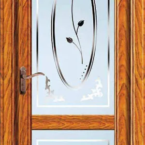 SUNFREE Moisture Proof Aluminium Bathroom Door, Privacy Frosted Glass Interior Washroom Door thumbnail-4