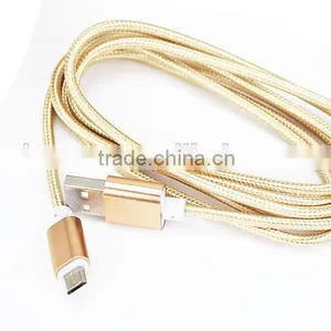 Colorful RoHS Approved 1m Nylon Braided Flat Micro Usb Cable thumbnail-5