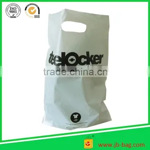 HDPE Poly Matt Finish Reusable Plastic Bags With Gusset Base and Die-Cut Handle thumbnail-1