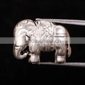 925 Solid Sterling Silver Elephant Design Wholesale Beads thumbnail-1