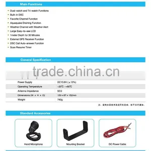 VITAI VT-507M Built-In DSC Aqua Quake Draining Function VHF 156-163MHz IP-X7 Marine Two Way Radio Transmitter thumbnail-3