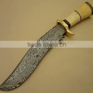 Hand Made Damascus Knife / Hunting Knife / Bowie Knife thumbnail-3