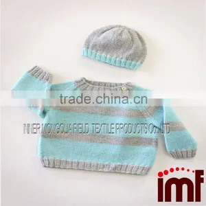 Cashmere Baby Set Cute Cardigan,Scottish Bonnet thumbnail-1