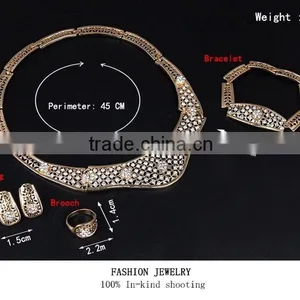 2016 Popular Design 18k Gold Jewellery Dubai Wholesale Jewelry Set Price thumbnail-4