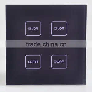 2015 Lighting Smart Switch ,electrical Retancle Switch ,4 Gang 1 Way Touch Switch thumbnail-2