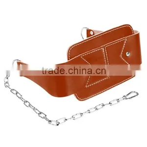 Leather Weight Lifting Dipping Dip Belt With Customized Logo thumbnail-1