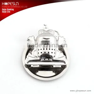 Best Sell Food Grade Frog Shape Stainless Steel Tea Strainer thumbnail-1