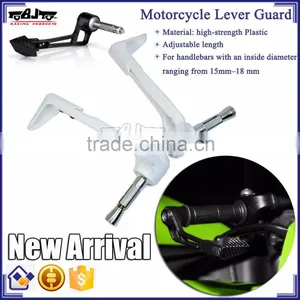 BJ-LG-004 White Bent Style Plastic Motorcycle Brake Clutch Lever Guard thumbnail-1