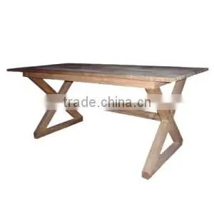 Dining Table With Cross Legs Style thumbnail-1