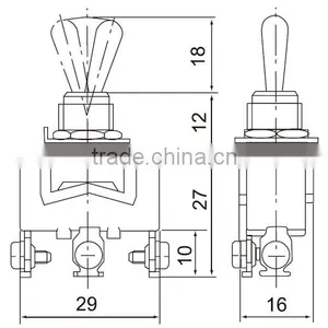 CNTD Manufacturer Miniature Toggle Switch With CE Approval 3 Pins Toggle Switch ON-ON C512B thumbnail-2