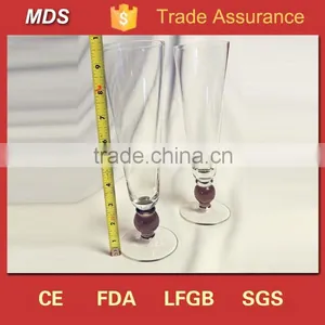 High Quality Colored Ball Stem Pilsner Glass Wine for Selling thumbnail-1