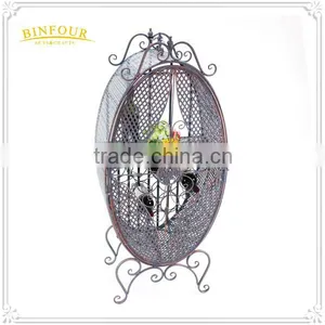 Unique Metal Wine Bottle Holder Wine Rack Round Red Wine Stand thumbnail-1