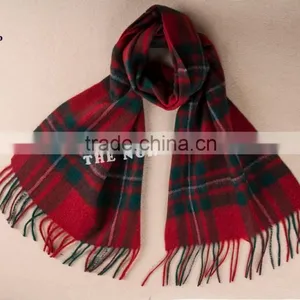 Wool Cashmere Scottish Tartan Scarf WCS14112212 thumbnail-1