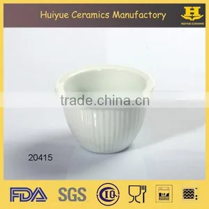 White Color Round Shape Porcelain Wholesale Ramekin thumbnail-1