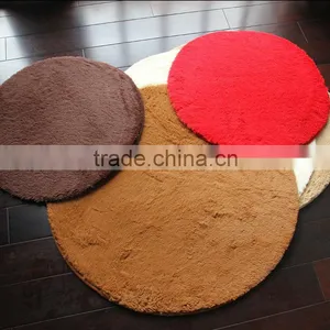 Microfiber Super Soft Round Floor Rugs MIX COLOR Round Superfine SOFT Floor Mat With Pvc Anti-slip Bottom for FLOOR thumbnail-1