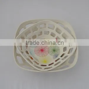 Eco-friendly Bamboo Fiber Fruit Basket thumbnail-1