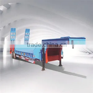 2014 China Time Go 3 Axles Low Flatbed Semi Trailer thumbnail-1