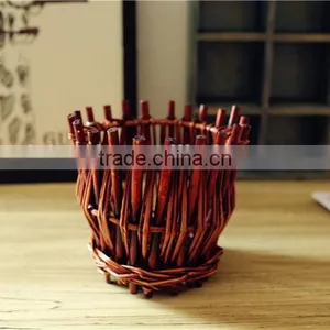 2016 New Wicker Vintage Vase Willow Vase Flower Vase Home Decoration Flower Vase thumbnail-1