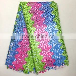 Hot Selling African Embroidery Lace Cord Lace Fabric Supplier Indian Fabric Wholesale Quality Choice thumbnail-3