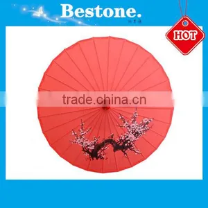 Hot Sell Decoration Parasols Silk Umberlla Bamboo Umbrella thumbnail-1