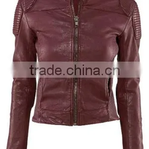 2014 Ladies pu Leather Jacket in Apparel Stocks,lady Beading pu Leather Jackets in Pakistan thumbnail-5