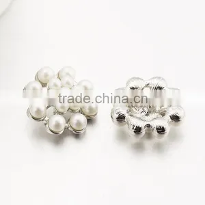 2016 Fashion Bulk Button Pearl Rhinestone Flower Round Buttons thumbnail-2