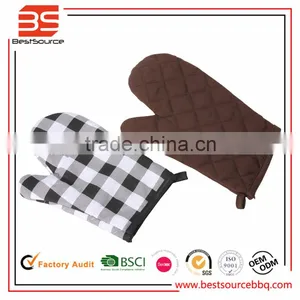 Kitchen Cooking Gloves-Heat Resistant Oven Mitts for Grilling,BBQ,Baking-Quilted Cotton&Terry Cloth Lining Pan/Pot Holders thumbnail-1