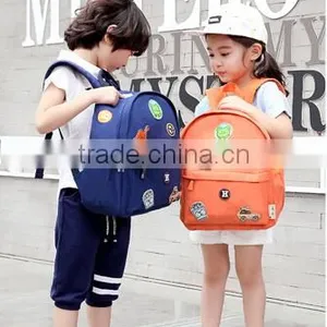 High Quality Cotton Canvas Carton Badge Kids School Bag thumbnail-4