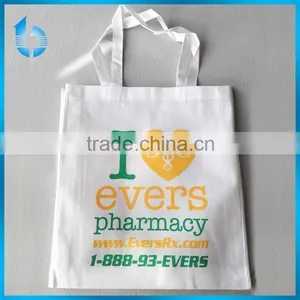 White Non-woven Fabric Cloth Hand Bag for Pharmacy Products thumbnail-1
