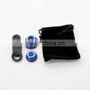Hot Selling Universal 3 In 1 Clip On Fish Eye Macro Wide Angle Smartphone Camera Lens for Samsung Galaxy j5 thumbnail-2