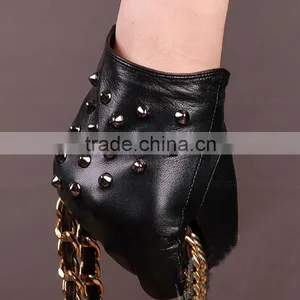 2016 Lady Protect Hand Sheepskin Leather Gloves With Stups thumbnail-1