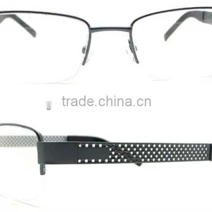 Fashion Metal Optic Frames,half-rim Optical Frame, Fashion Optical Frame,hole in the Temple thumbnail-1