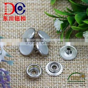 Silver Button Metal Fastenings for Clothes With Inlaided Diamond,Snap Fastener for Coat thumbnail-4
