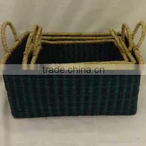 Vietnam Seagrass Basket For Storage and Home Decoration thumbnail-1