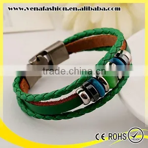 Leather Cuffs Real Handmade Leather Bracelet Wholesale thumbnail-5