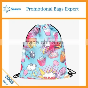 Most Popular Best Selling Promotional Polyester Drawstring Backpack Waterproof thumbnail-5
