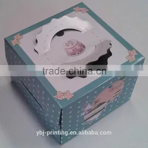 Customzied Printing Birthday Wedding and Gift Clear Window Cake Box thumbnail-1