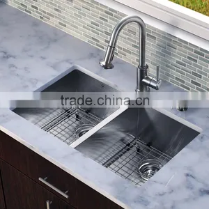 Modern Kitchen Designs Stainless Steel Double Bowl Handmade Kitchen Sink Undermount Sink With Cupc Certification thumbnail-1